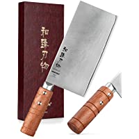Serie HEZHEN YM3L-Cuchillo de Cocina Chino de 18cm-Cuchillo de Carnicero Afilado Para-Cuchilla de Carne Para Verduras…